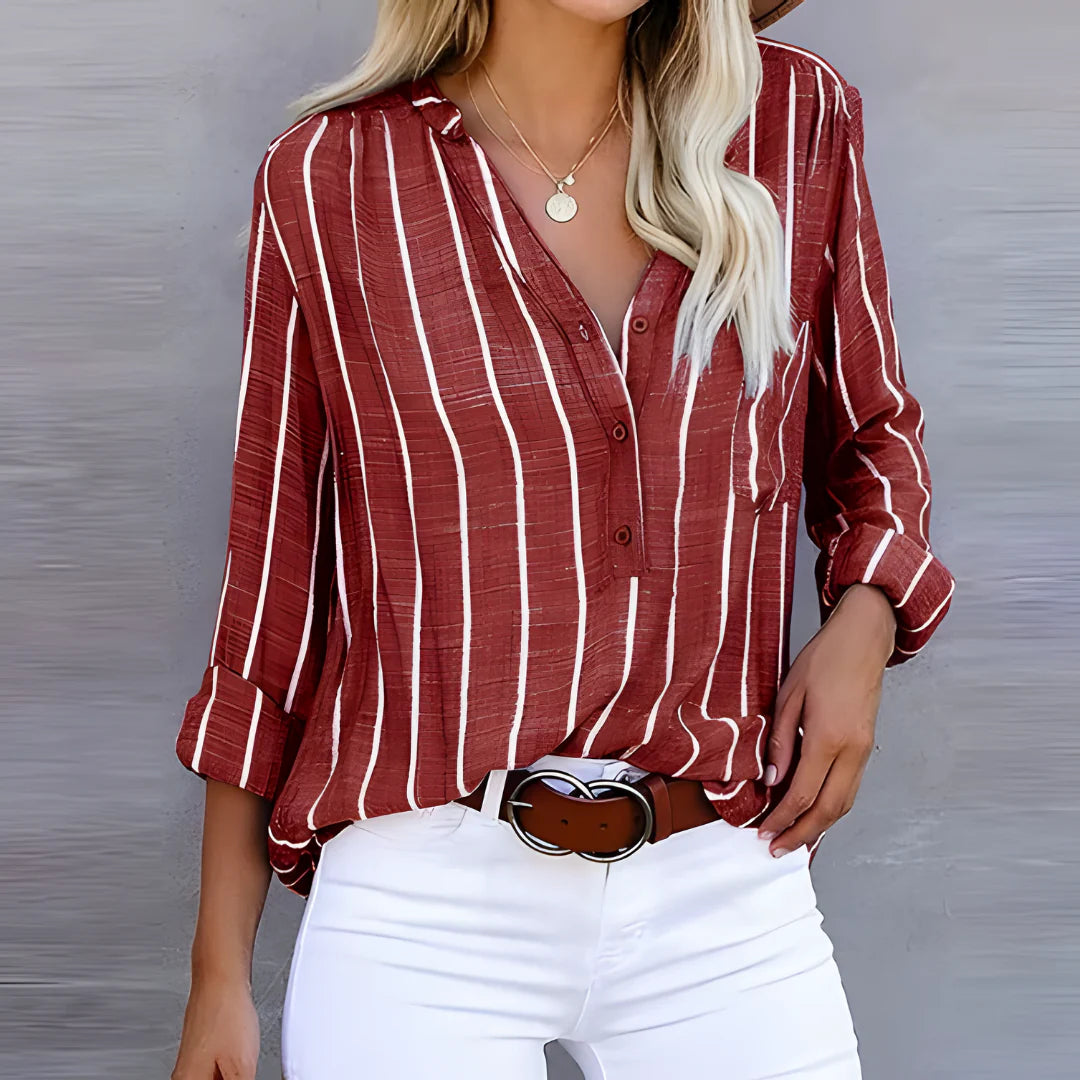 Bailey - Trendy Striped Blouse