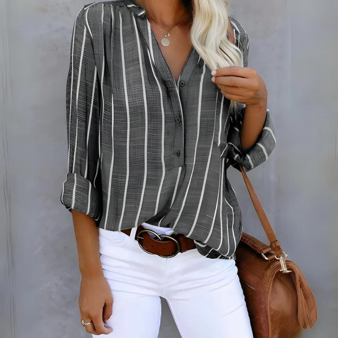 Bailey - Trendy Striped Blouse