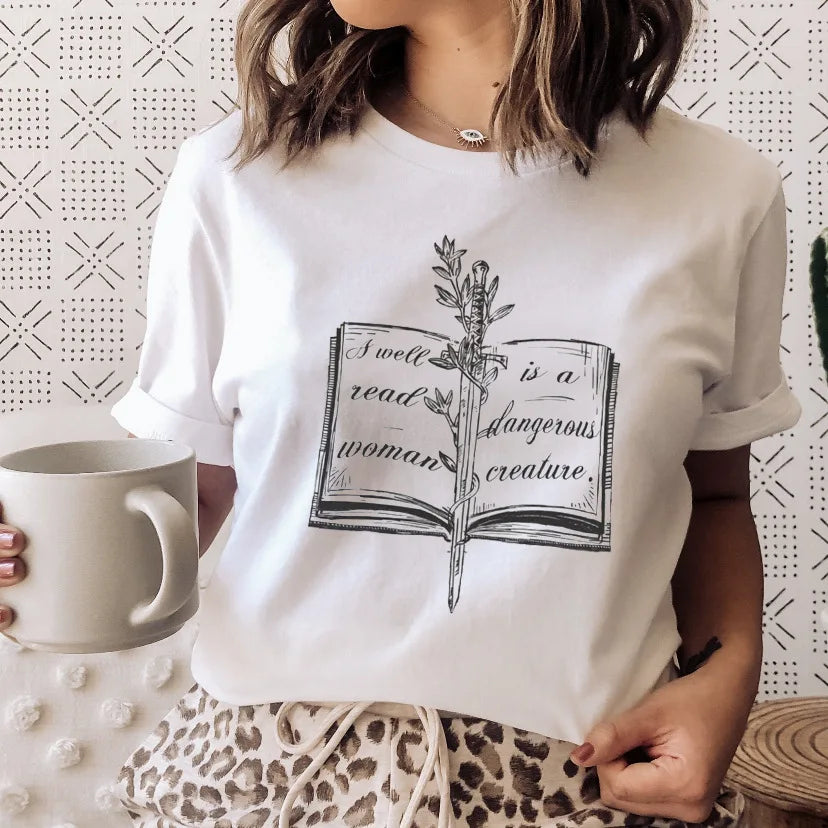 Magical Book Love Cute Girl T-Shirt